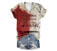 Generisch 2026 « Mir geht es gut, » T-shirt avec sang, t-shirt d'éclaboussures de sang, Halloween , je vais bien, costume, Bordeaux, L