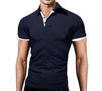 Generisch 2026 - Mode d'été pour homme - Collocation baggy - Haut à manches courtes - Hauts plus longs pour homme, Marine, 6XL