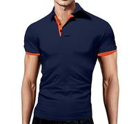 Generisch 2026 - Mode d'été pour homme - Collocation baggy - Haut à manches courtes - Hauts plus longs pour homme, bleu, 4XL