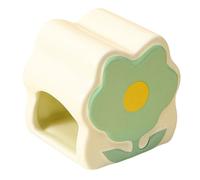 Generisch 2026 - Nid de hamster en céramique - Cachette avec dissipation de la chaleur - Nettoyage facile - Maison glacière en forme de gâteau - Pour hamster et souris - Pour l'intérieur - Vert