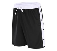Generisch 2026 - Nouveau pantalon d'été cinq huitièmes avec bouton latéral pour hommes et femmes Short de sport droit décontracté à cinq huitièmes Pantalon de jogging de basket-ball Yoga Short taille