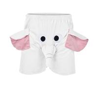 Generisch 2026 Nouveau short avec motif éléphant - Sous-vêtements amusants pour les amoureux des animaux - Short avec motif éléphant - Pantalon de pyjama étrange, Blanc., M