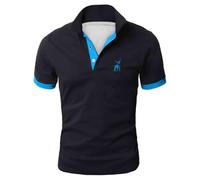 Generisch 2026 Nouveautés Polo Homme Chemises Business Casual Manches Courtes pour la vie quotidienne Coupe ample avec bouton Parfait pour le printemps Lavable en machine Confortable Polyvalent, Noir2