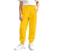 Generisch 2026 Pantalon d'athlétisme confortable à enfiler pour l'hiver Pantalon de jogging uni pour un usage quotidien confortable, jaune, 3-4 ans