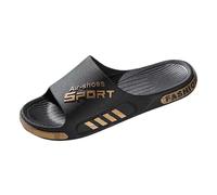 Generisch 2026 Pantoufles pour homme Été Extérieur Intérieur Salle de bain Slip Confortable Paire Unisexe Slides pour Vêtements décontractés Sac à dos Chaussures pour hommes, or, 47 EU