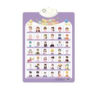 Generisch 2026 Peinture murale interactive pour enfants : affiche éducative en anglais espagnol avec chansons, lettres, chiffres, accompagnement de piano vocabulaire animal. Convient aux enfants. (B