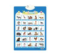 Generisch 2026 Peinture murale interactive pour enfants: affiche éducative en anglais espagnol avec chansons, lettres, chiffres, vocabulaire animal accompagnement piano. Convient aux enfants. (A, 41,5