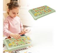 Generisch 2026 Plateau de jeu à mémoire de forme interactif pour toute la famille avec plaquettes réversibles pour adultes (vert, 21 x 15 x 2 cm)