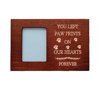 Generisch 2026 Pour bois avec photo chat pour grand souvenir, condoléances, perte, mémoire de poitrine, rouge, 16 x 11 x 11 cm