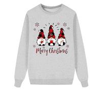 Generisch 2026 - Pull à manches longues imprimé de Noël - Ensemble familial de trois pièces avec capuche - Tenue parent-enfant (style papa) - Ensemble de Noël famille, gris, M