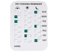 Generisch 2026 Record d'alimentation pour animaux de compagnie Tableau d'affichage (blanc, 16 cm)