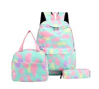 Generisch 2026 Sac à dos d'école léger avec dégradé de couleurs pour ensemble de 3 pièces, parfait pour l'école primaire et moyenne, design mignon pour les excursions d'une journée, idéal pour