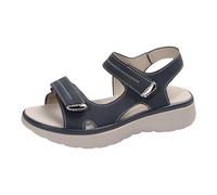 Generisch 2026 Sandales à bout clip pour femmes Sandales de plage en gel de cristal Tongs de plage Tongs de mode coréenne à porter Sandales plates d'été, bleu, 38 EU