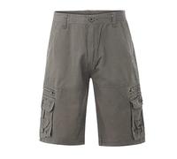 Generisch 2026 - Shorts Plage Hommes Pouch d'extérieur Couleur Décontracté Travail Chargements Pantalon Homme Pantalon de Jogging Surlong, gris foncé, 36