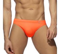 Generisch 2026 Slip de bikini pour homme taille basse, uni, nylon, maillot de bain, soutien, gêne, short de plage, cravate (Orange, L)