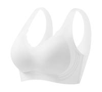 Generisch 2026 - Soutien-gorge sans couture en soie glacée pour femme avec sensation froide, fin, maintien doux, respirant, confortable, bonnet fixe sous-vêtements Avis, Blanc., M