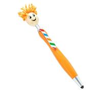 Generisch 2026 Stylo à bille 1 ml avec tête de poupée charmante visage de dessin animé 3D comme stylo d'écran élégant ou idée cadeau de Noël (F, 15,3 x 1,4 cm)