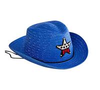 Generisch 2026 - Summer Sun 6 Couleurs Plage Filles Garçons Enfants Chapeau de Cowboy Occidental 2 à 6 ans Écharpe Gants, bleu, A