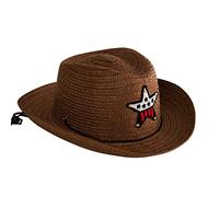Generisch 2026 - Summer Sun 6 Couleurs Plage Filles Garçons Enfants Chapeau de Cowboy Occidental 2 à 6 ans Écharpe Gants, café, A
