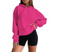 Generisch 2026 Sweat à capuche décontracté pour femme, pull en polaire doux et confortable, pour le quotidien, vêtement décontracté basique, léger, polyvalent, Rose, 5XL