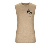 Generisch 2026 T-shirt Homme Été Grande Fendue Vrac Sport Fitness Gilet Extended Hiphop Pure Sans Manches Imprimé Gilet, kaki, XXL