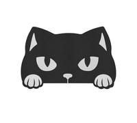 Generisch 2026 Tapis d'eau pour chats, antidérapant, résistant aux taches, séchage rapide, peut servir de plateau pour gamelles à eau et à nourriture, avec motifs d'animaux de dessin animé, noir, 60 x