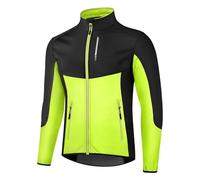 Generisch 2026 - Veste de cyclisme - Veste de course sportive - Veste softshell chaude et coupe-vent - Pour VTT, course, jogging, alpinisme - Col montant - Avec 2 poches - Vert et gris, vert, 3XL