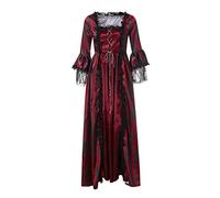 Generisch 2026 Vêtements longueur sol Cosplay Princesse Femmes Dentelle Rétro Fête Robe Femme (M)