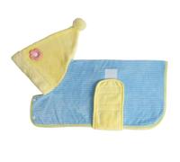 Generisch 2027 Peignoir de bain pour chien et chat, absorbant, à séchage rapide, à emmailloter après le bain ou la natation, peignoir de toilettage à capuche doux et confortable (B, 43 cm)