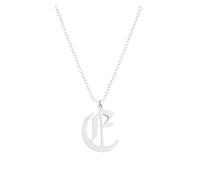 Generisch 26 lettres anglaises collier pendentif pour femmes colliers en argent AZ 26 colliers initiaux pour adolescentes filles bijoux partenaires pendentif, Acier inoxydable, No Gemstone