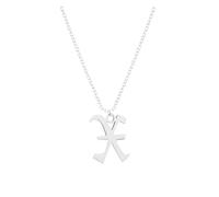 Generisch 26 lettres anglaises collier pendentif pour femmes colliers en argent AZ 26 colliers initiaux pour adolescentes filles bijoux partenaires pendentif, Acier inoxydable, No Gemstone