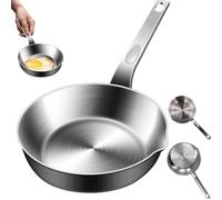 Generisch 316 Mini œuf en acier inoxydable avec poulet, sauce compacte, petit moule omelet avec pout, pour frire, fondre le beurre, gaz et induction (S)