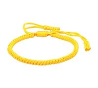 Generisch 4 Couple Jonc 4 Anneaux Bracelet Adjustable Woven Rope Knot Bracelets For Mens Womens En Perles Message Poignet Bijoux (Yellow, One Size)