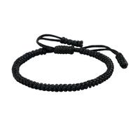 Generisch 4 Couple Jonc 4 Anneaux Bracelet Adjustable Woven Rope Knot Bracelets For Mens Womens En Perles Message Poignet Bijoux (Black, One Size)