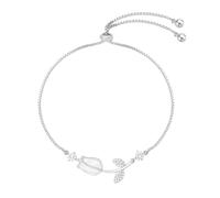 Generisch 4 Messages Bracelet En Bijoux Flower Adjustable Bracelets Spring Flower Braceletsfor Mother's Day Birthday For Wife Mom Argent Messages Amoureux Anneaux (Silver, One Size)