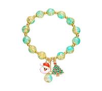 Generisch 4 Rose Anneaux Luck Bead Jade Gold Bracelets For Women Christmas Jade Dainty Beads Bracelets Gold Jewelry For Women Her Him Father Mother Bracelet Mm Pour En Perles Anneaux (C, One Size)