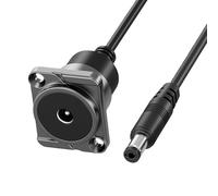Generisch 5,5 x 2,1 mm Bloc d'alimentation mural femelle vers mâle, pour applications multi-usages dans différents appareils électroniques, étanche