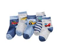 Generisch 5 pièces chaussettes bébé Midtube chaussettes bébé chaussettes de sol printemps animaux chaussettes pour et filles chaussettes de tennis 34, l, 0-2 Jahre