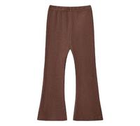Generisch 7452-Micro Flare Pants Legging stretch pour fille avec couche extérieure, café, 110/4
