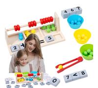 Generisch Abakus pour enfants, jouet éducatif précoce - Jouet mathématique avec perles pour correspondre aux couleurs - Pour filles et enfants à partir de 3 ans pour la maison en déplacement