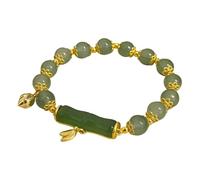 Generisch Acier Bracelet Couple En Quartz Bijoux With Gold Charm Bracelet Handmade Jade Bracelet Ladies Jewelry En 4 Inoxydable 4 Anneaux (Green, One Size)