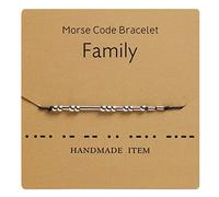 Generisch Acier De Bracelet Plusieurs Message Bijoux Soie Soeur Perlé Pour Les Femmes Pour Bracelet Maman Cadeaux Bracelets Couleurs Couple Pour Noir Classique Bracelet (H, One Size)