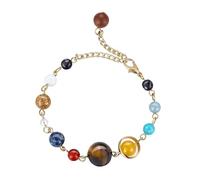 Generisch Acier Largeur Pour Choix Mm Bijoux Fingertips: Eight Planets Bracelets Feel The Vastness And Of The Universe Pour Couleurs Messages Avec Bijoux (Blue, One Size)