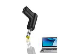 Generisch Adaptateur de type C vers DC | Entrée femelle 9 V vers adaptateur CC | Adaptateur d'extension de type C mâle vers femelle coudé à 90 degrés, noir