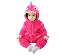 Generisch Adorable combinaison pour garçon avec imprimé dinosaure, combinaison douce pour bébé, motif animal mignon, tenue pour tout-petit, pour le printemps, Rose, 9-12 mois