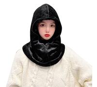 Generisch Adulte fixe - Coupe-vent transparent complet avec masque d'hiver, Noir , taille unique