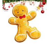 Generisch Almohada Peluche Muñeco De Jengibre | Cojín Decorativo Navideño De Peluche para Sofá Dormitorio Cama Oficina Estudio | Juguete Suave Navidad para Invierno Hogar Familia Niños Adultos