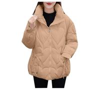 Generisch An Ma fille Hiver Épais Court Cœur Ample Doudoune Vêtements Femmes Été, kaki, L