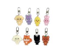 Generisch Ani-tez Lot de 8 porte-clés « ATINY » - Mini porte-clés en acrylique - 5 cm - Seonghwa San Wooyoung Hongjoong, 1, 5 CM