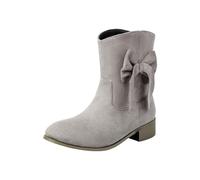 Generisch Ankle Boots Bottines pour femme | Bottes à enfiler pour femme Bottes plates pour femme Bottes courtes Bottes d'hiver mi-hautes confortables Talon mi-haut Chaussures rétro Automne Hiver
